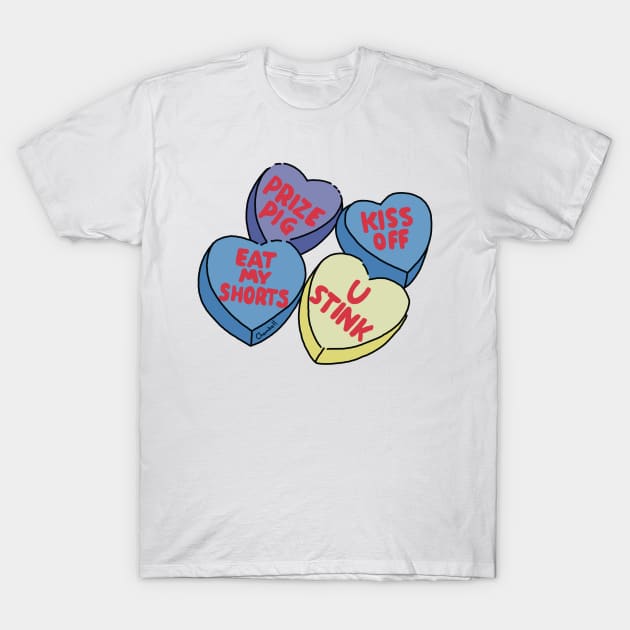 Valentine phrases T-Shirt by TeeAguss